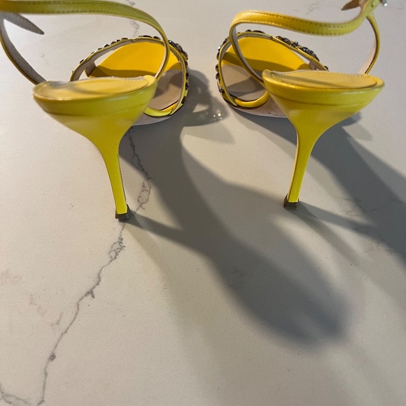 Jimmy Choo yellow heel sandals size 41 1/2 - Picture 4 of 5